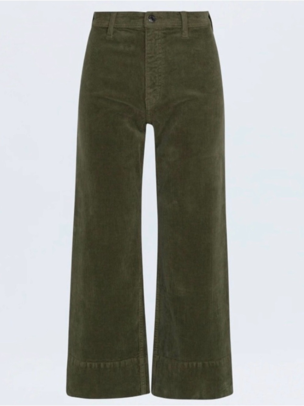 Pistols Wide Leg Corduroy Pants in Olive Green